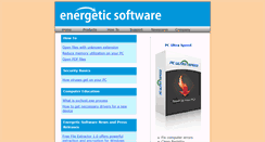 Desktop Screenshot of energeticsoftware.com