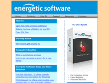 Tablet Screenshot of energeticsoftware.com